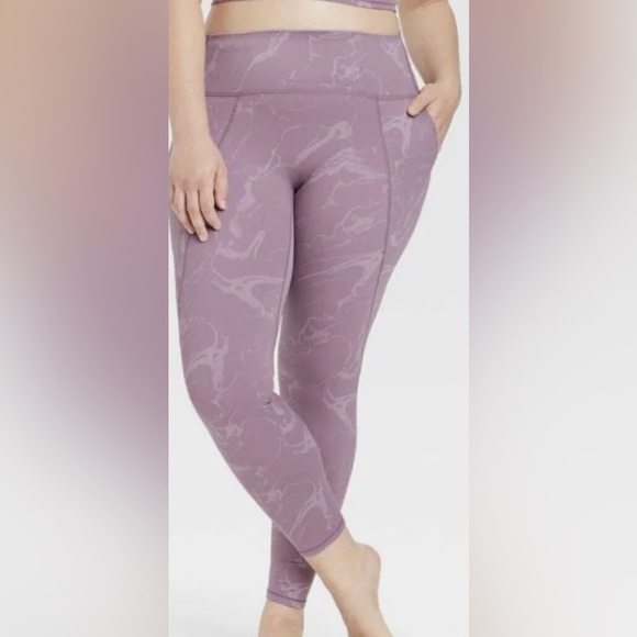 NWT Women's Flex High Rise 7/8 Leggings All In Motion Purple L #LX10 - Picture 6 of 7